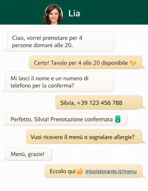 Ben, il chatbot AI conversazionale per il sito del tuo ristorante