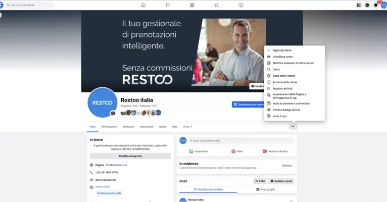 Come aggiungere RESTOO su Facebook