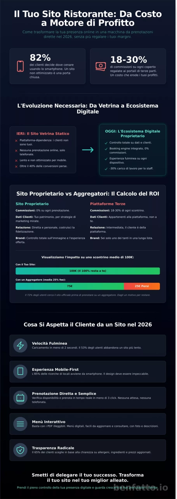 Siti Ristoranti 2026: Guida Strategica per Creare un Sito Web che Converte