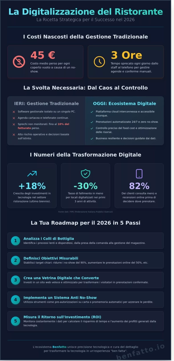 Digitalizzazione Ristorazione 2026: Guida Strategica per Aumentare Profitti e Tempo Libero