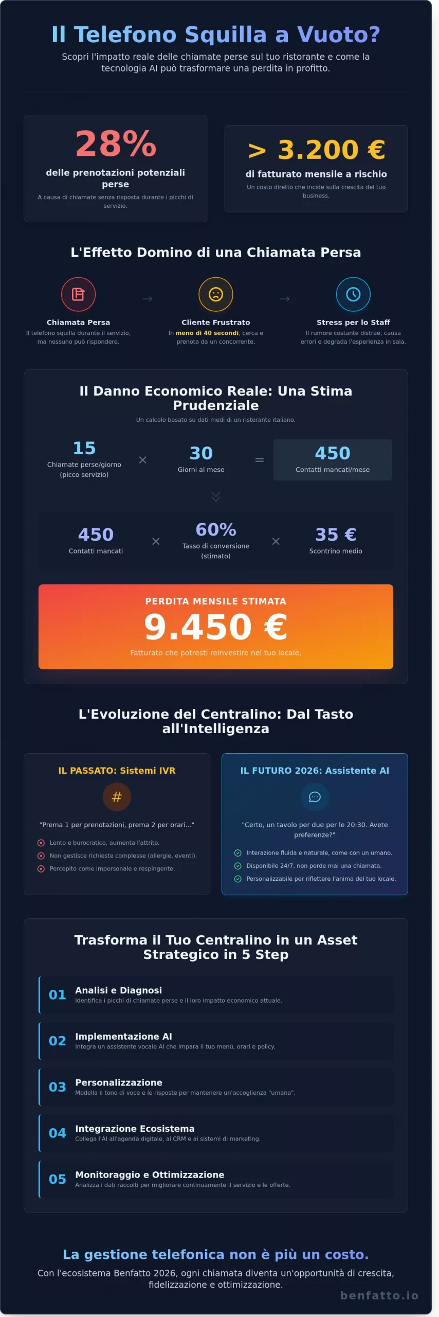 Gestione Telefonate Ristorante: La Guida Strategica all’Automazione 2026 - Infographic